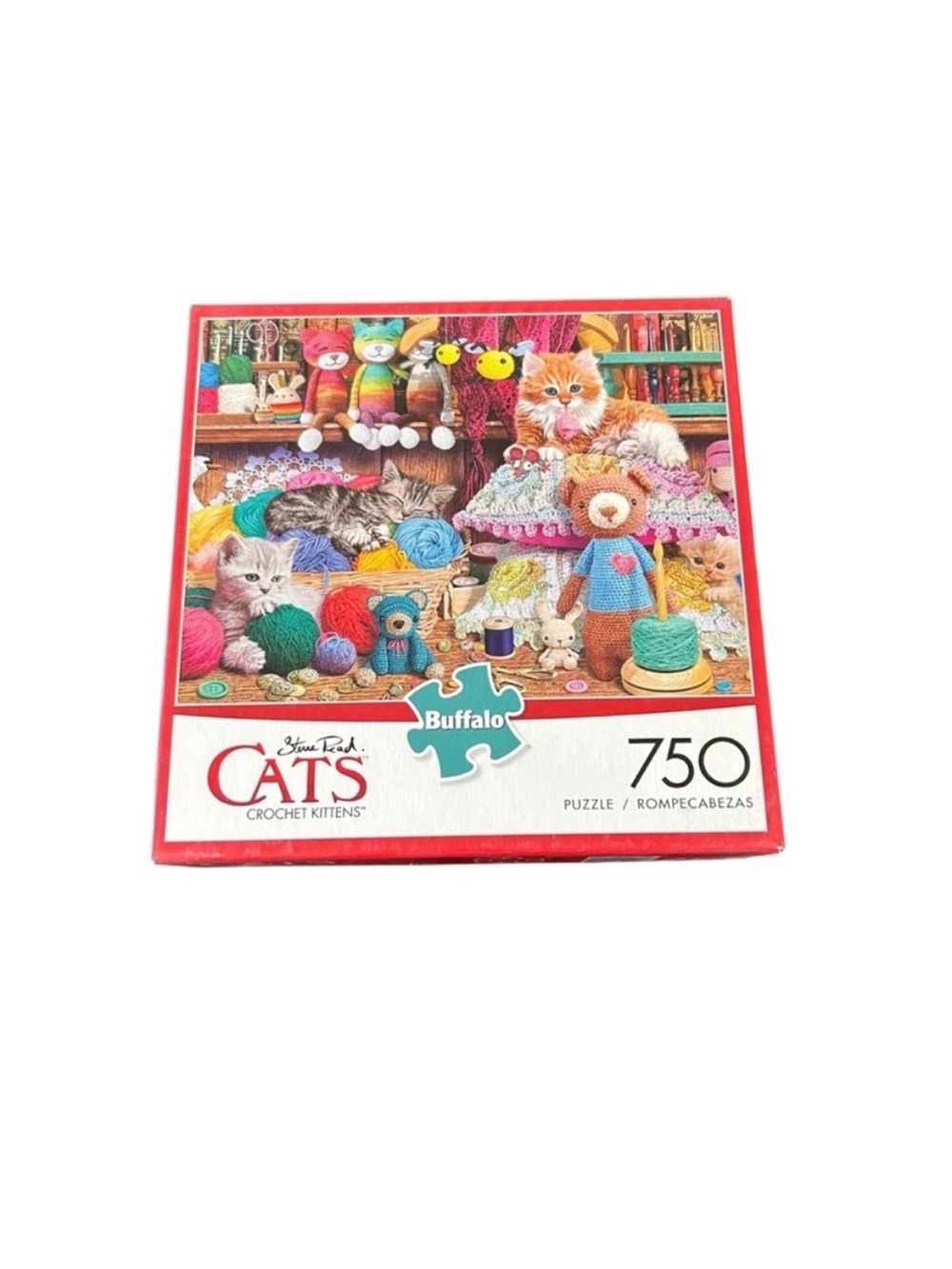 BUFFALO David Bitton Cats Crochet Kittens 750 PuzzlePiece family night
puzzling